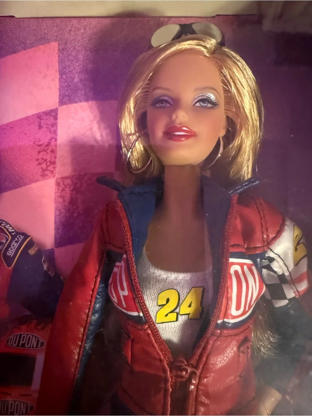 Barbie 2006 NASCAR Jeff Gordon Doll #24 Pink Label K7905 Collector Mattel NRFP
